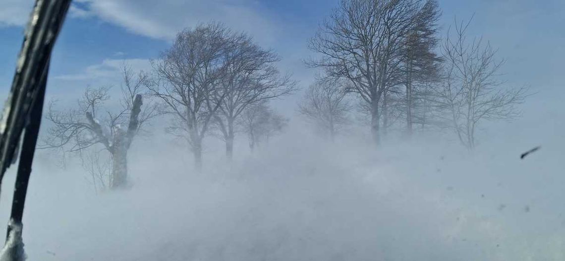 Policjanci ewakuowali osoby uwięzione przez zamieć śnieżną w swoich samochodach