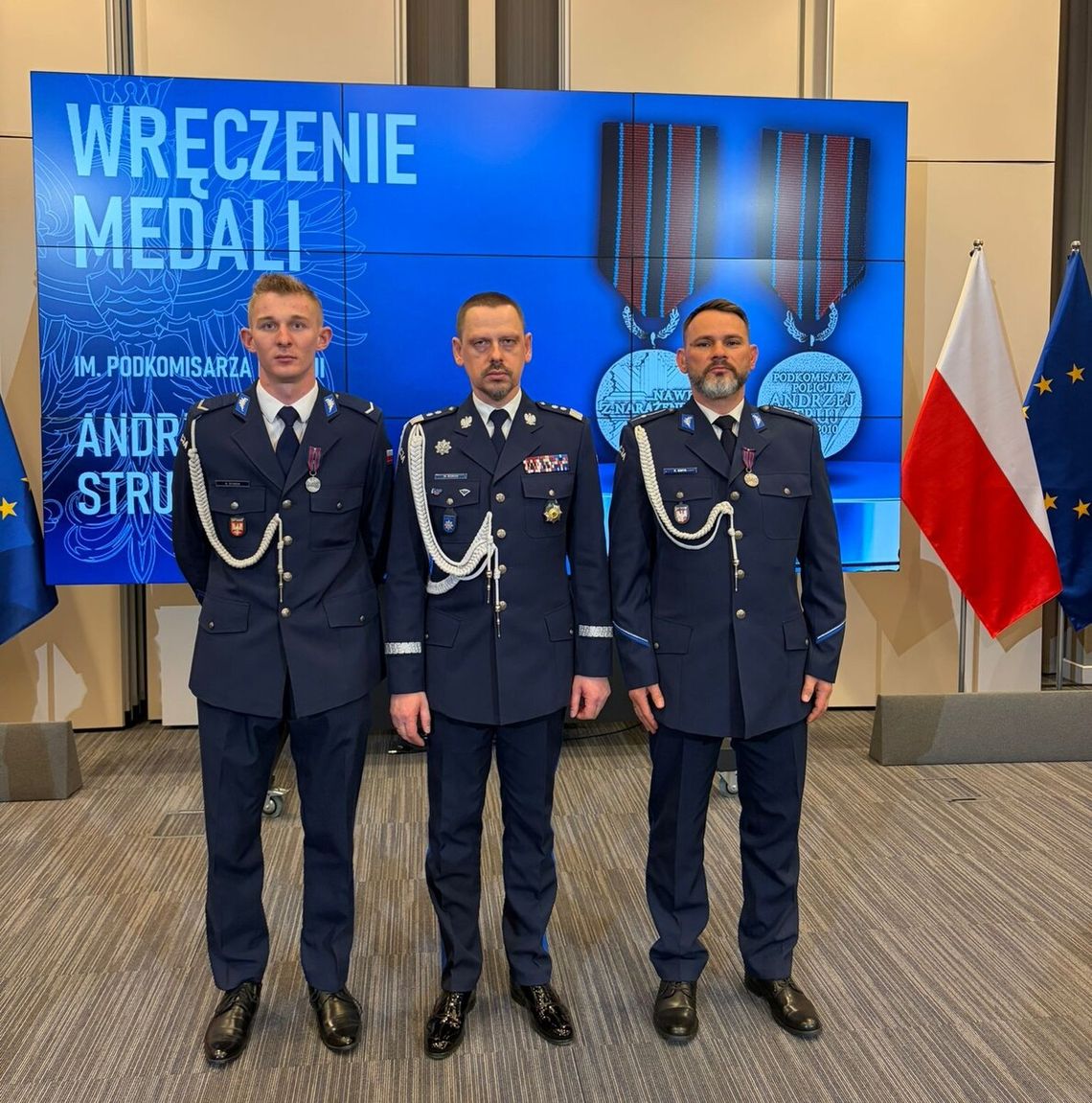 Policjanci z Dąbrowy Tarnowskiej odznaczeni Medalem im. podkom. Policji Andrzeja Struja