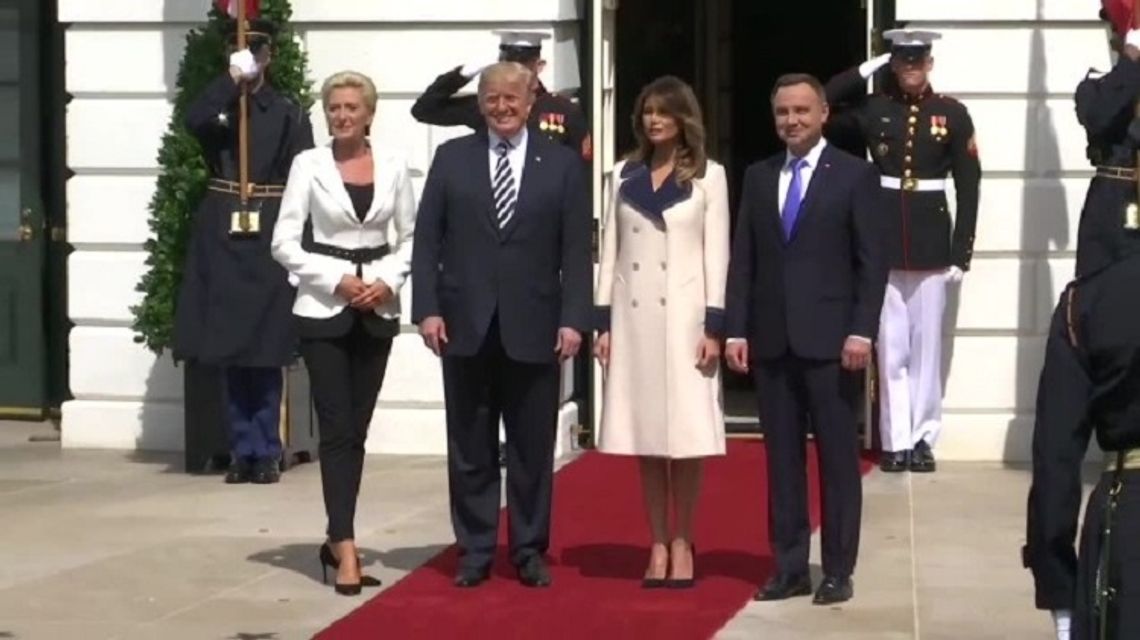 Powitanie polskiej pary prezydenckiej w Białym Domu