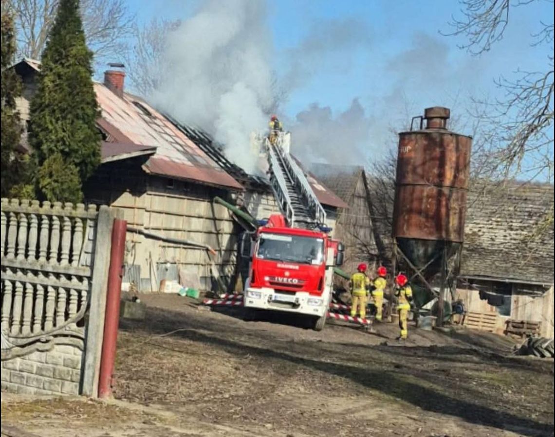 Pożar budynku gospodarczego pod Krakowem