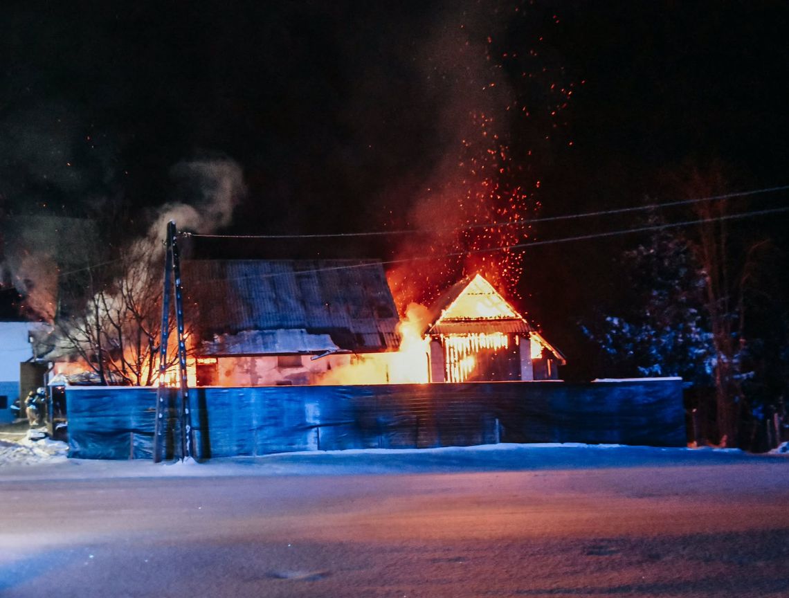 Pożar budynku gospodarczego w Kasinie Wielkiej
