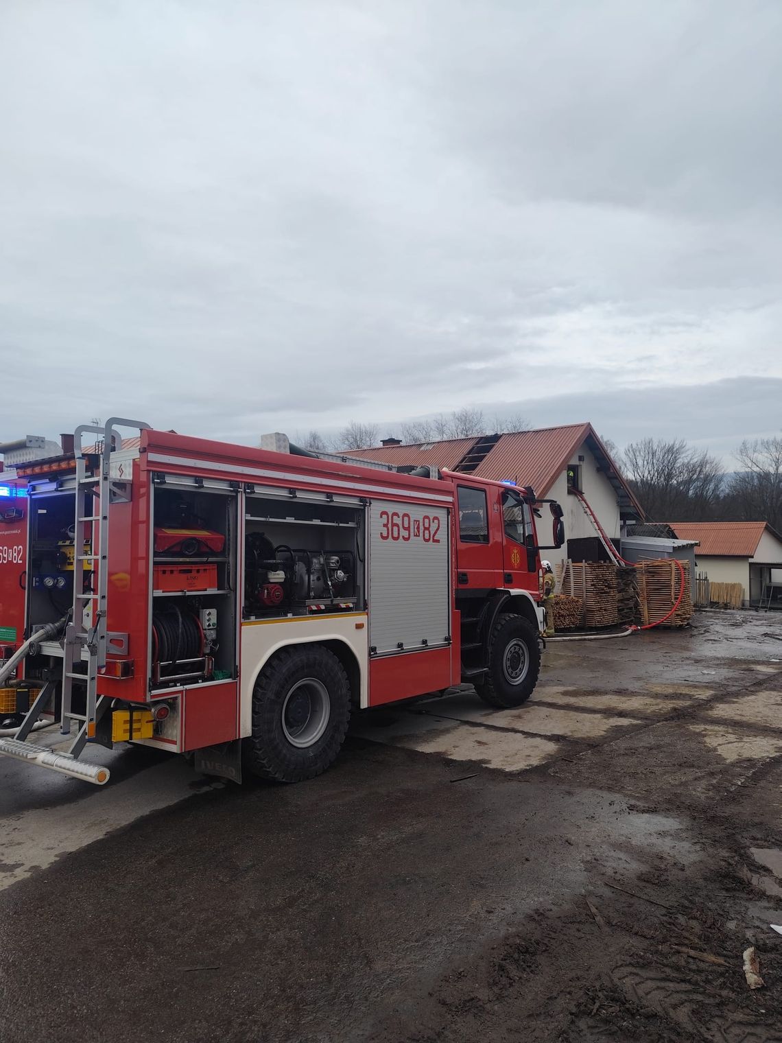 Pożar budynku gospodarczego w Ryglicach