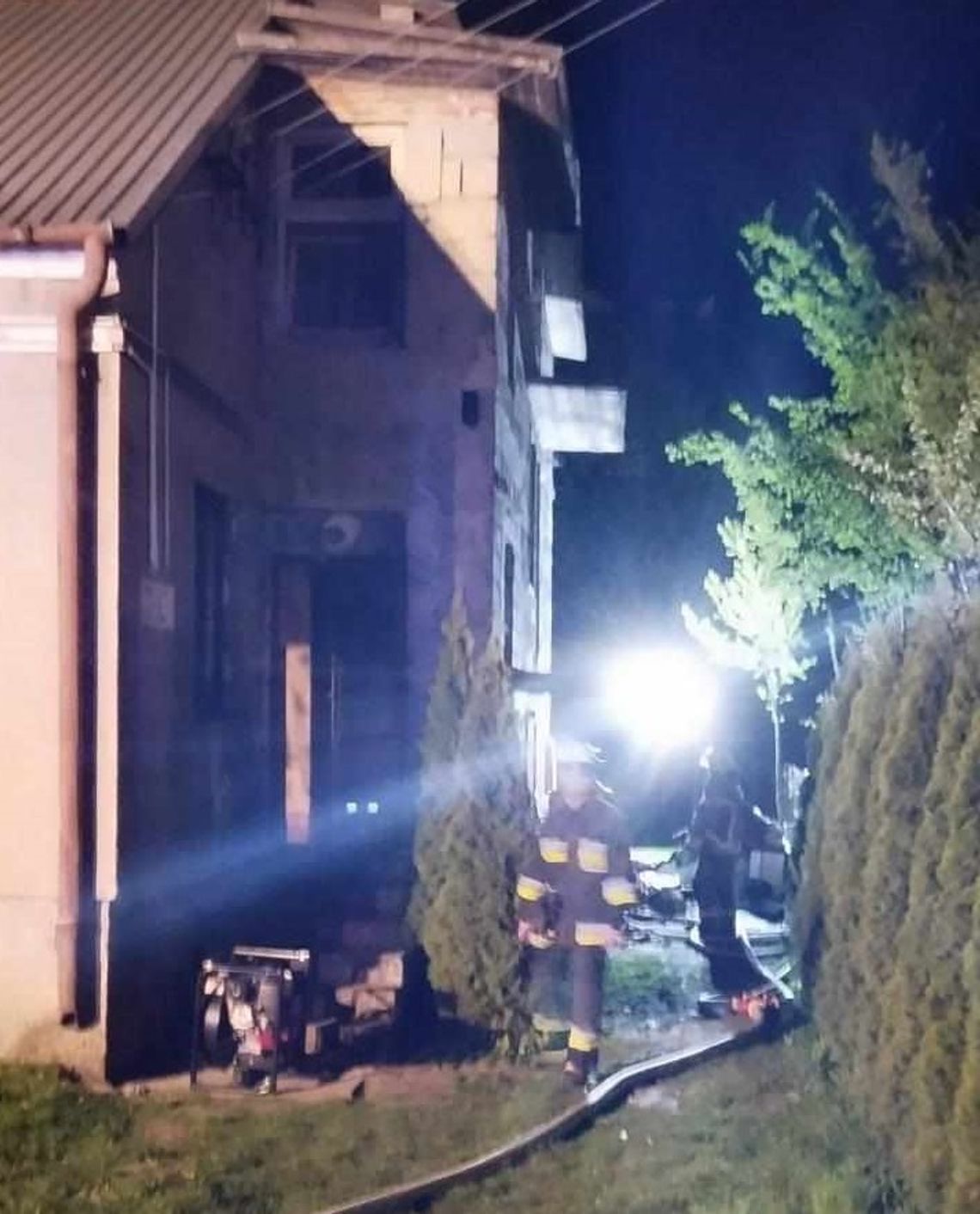 Pożar budynku mieszkalnego pod Dąbrową Tarnowską