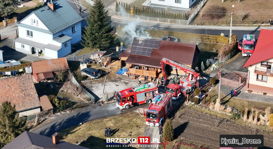 Pożar budynku mieszkalnego w Uszwi