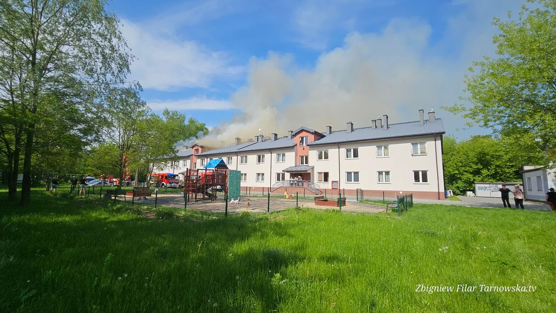 Pożar budynku mieszkalnego przy ul. Spytki w Tarnowie
