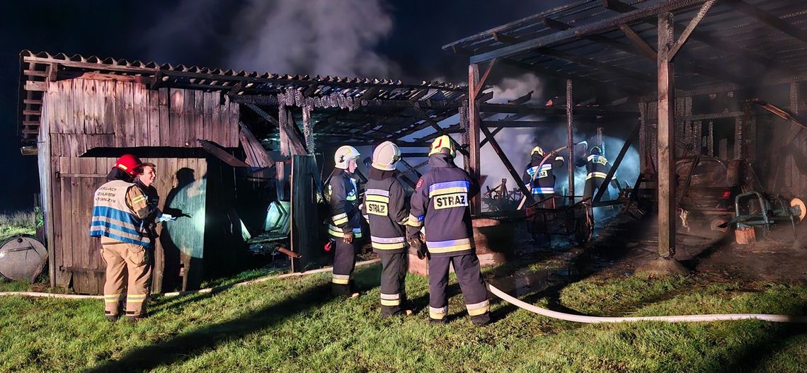 Pożar drewnianego budynku w Smykowie