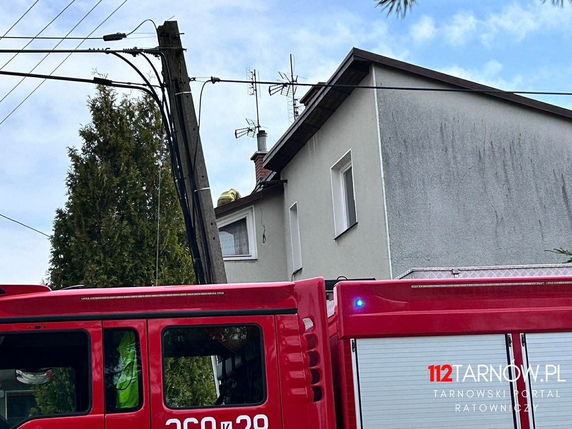 Pożar poddasza w Wojniczu