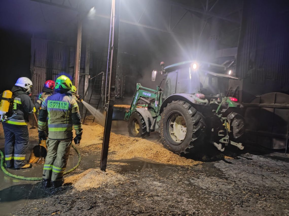 Pożar suszarni zboża w powiecie dąbrowskim Pożar suszarni zboża w powiecie dąbrowskim