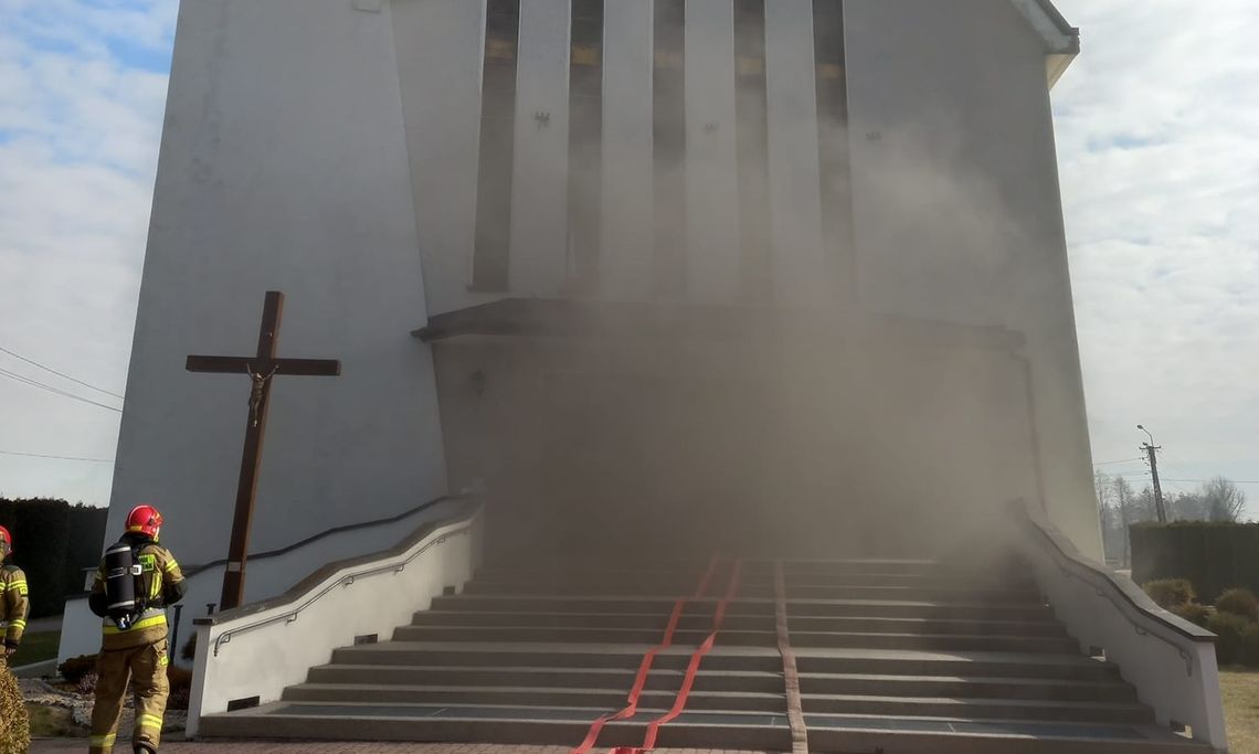 Pożar w kościele w Radgoszczy