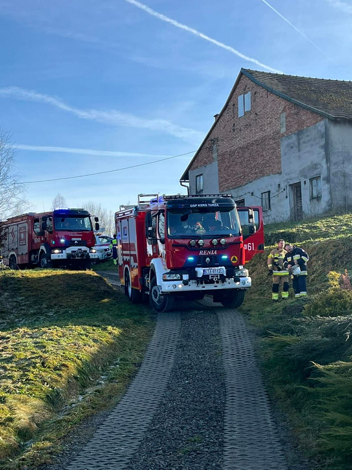 Pożar w Rzepienniku Strzyżewskim. Poszkodowany mężczyzna Pożar w Rzepienniku Strzyżewskim. Poszkodowany mężczyzna