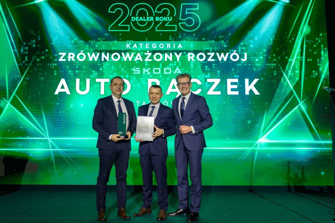 Skoda Auto Bączek z prestiżowym wyróżnieniem „Dealer Roku – Zrównoważony Rozwój”