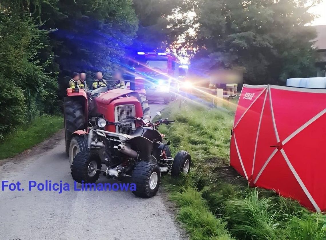 Śmiertelny wypadek. Nie żyje kierowca quada