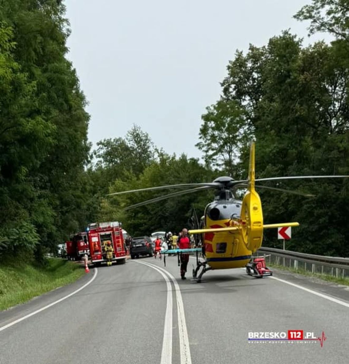 Śmiertelny wypadek w Tworkowej koło Czchowa. Na miejscu lądował śmigłowiec LPR
