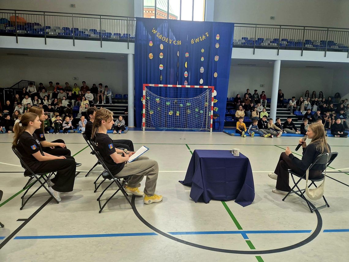Sportowe spotkanie z Aleksandrą Kałucką. Zorganizowali je uczniowie tarnowskich szkół średnich