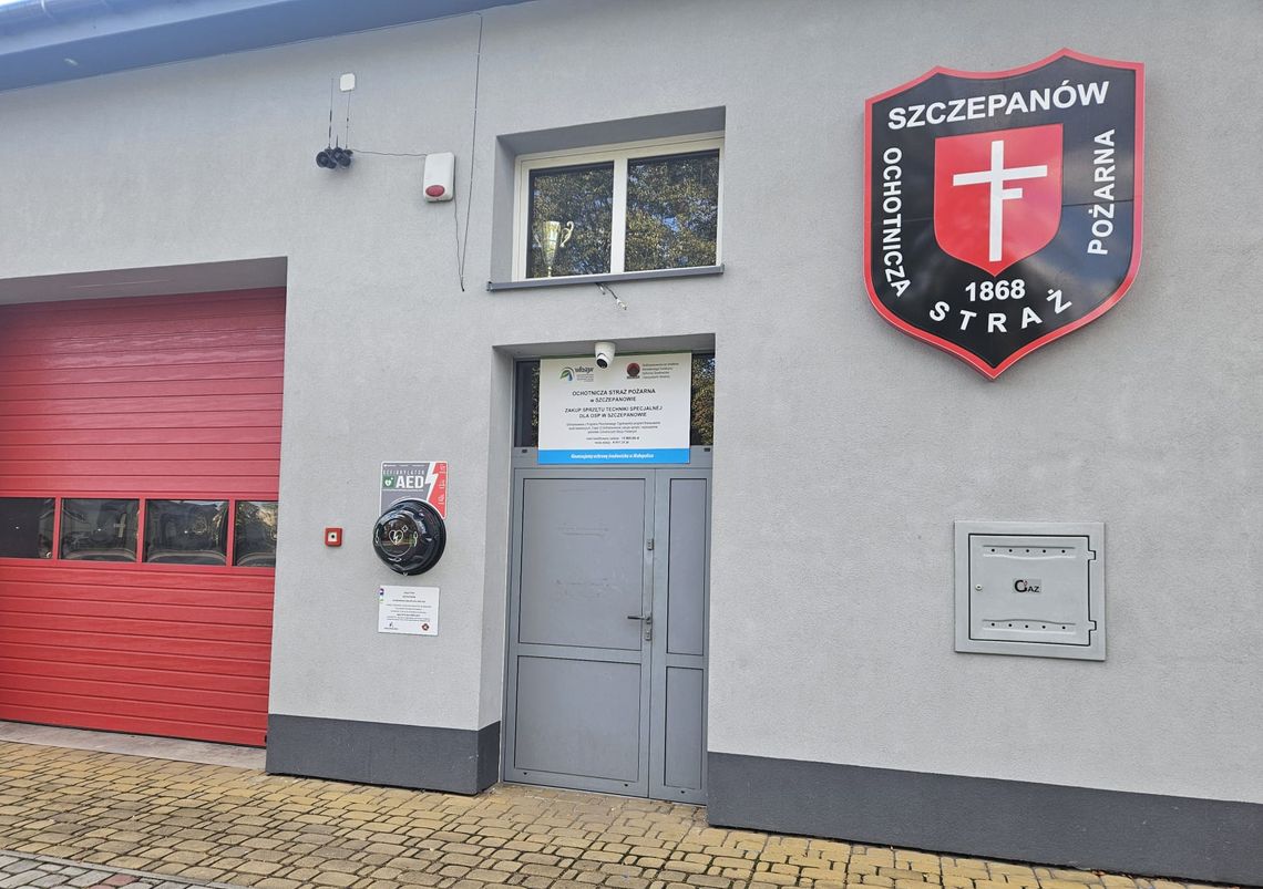Szczepanów - defibrylator gotowy do ratowania życia