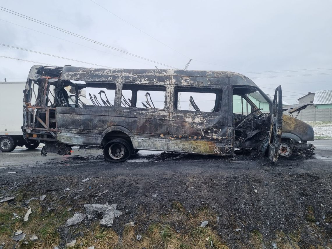 Tarnowska policja poszukuje świadków pożaru busa w Brniu!