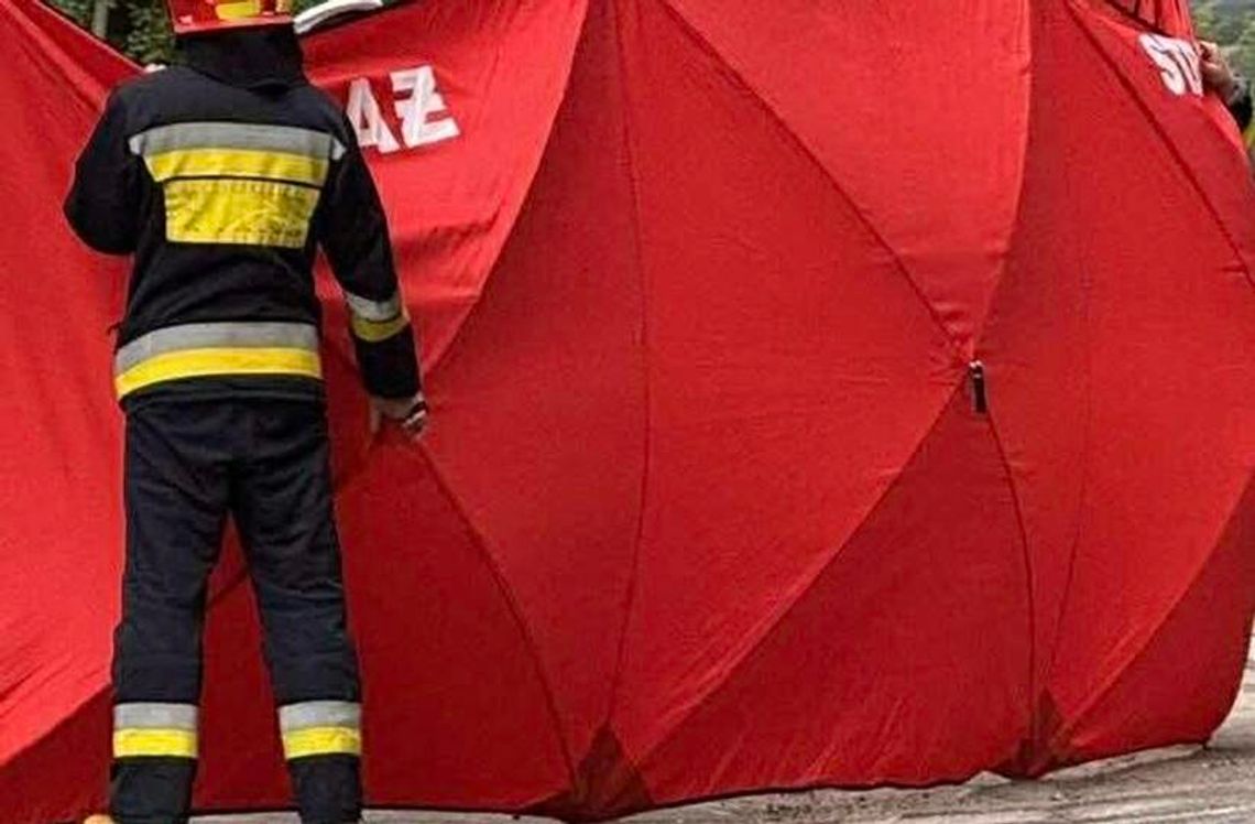 Tragiczny wypadek na DK 94 w Targowisku po zderzeniu pieszego i rowerzysty