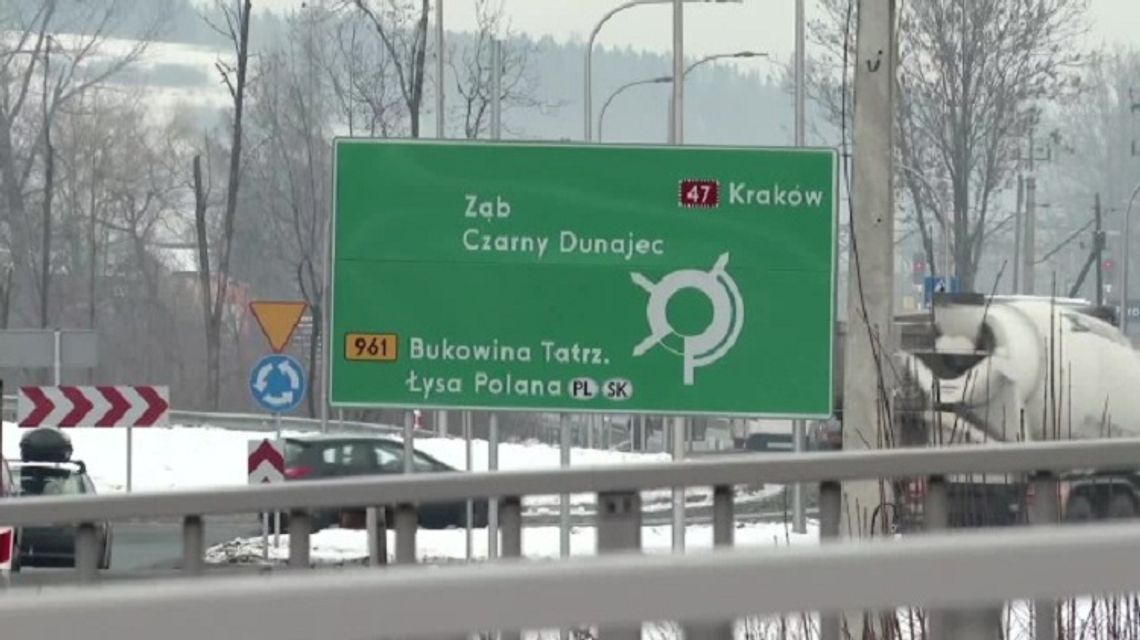 Turyści szybciej dotrą w Tatry. Otwarcie węzła drogowego w Poroninie i mostu w Białym Dunajcu
