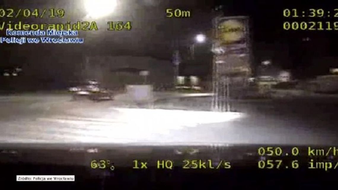 Uciekał przed policją z prędkością 160 km/h. Nocny pościg we Wrocławiu
