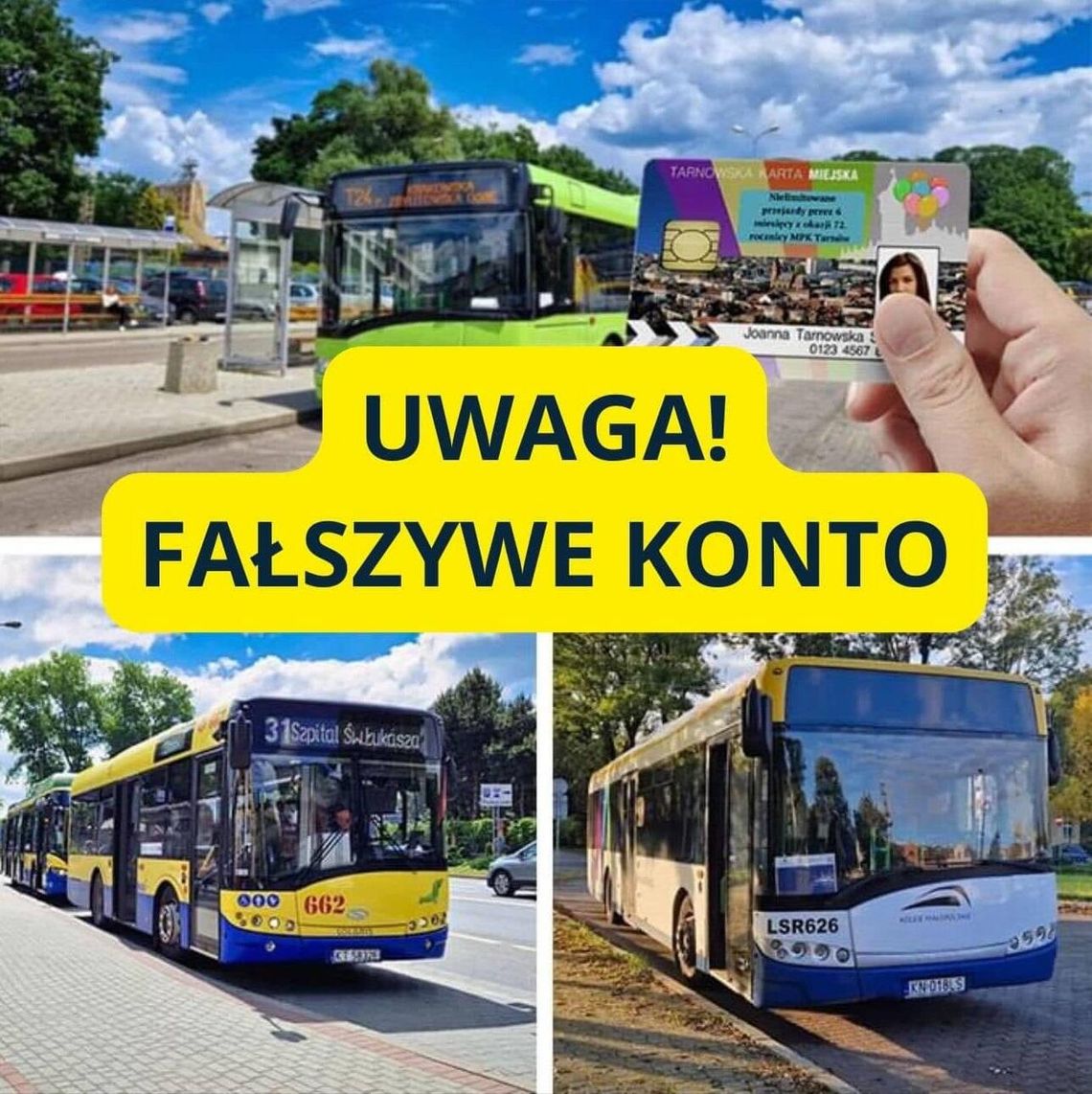 Uwaga na fałszywe konto!