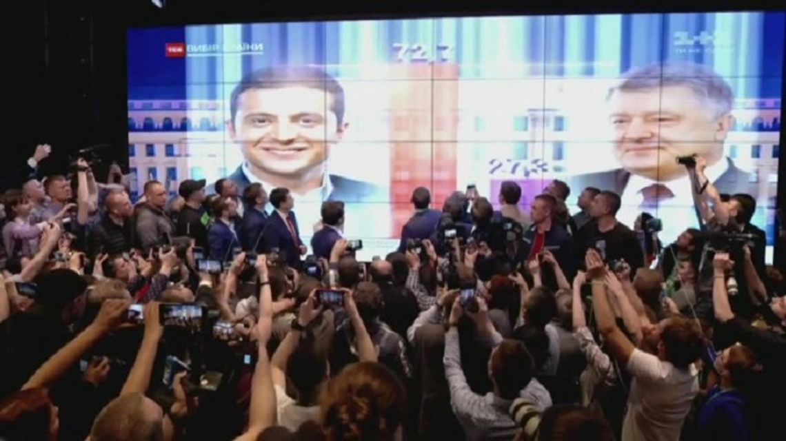 W. Zełenski wygrał wybory prezydenckie na Ukrainie