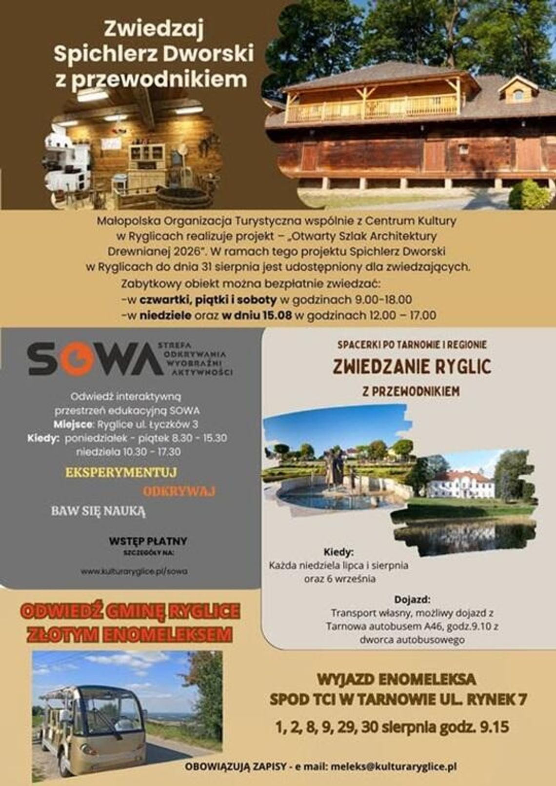 Wakacje pełne atrakcji w Gminie Ryglice. Spacery z przewodnikiem, Enomeleks i naukowe eksperymenty Wakacje pełne atrakcji w Gminie Ryglice. Spacery z przewodnikiem, Enomeleks i naukowe eksperymenty