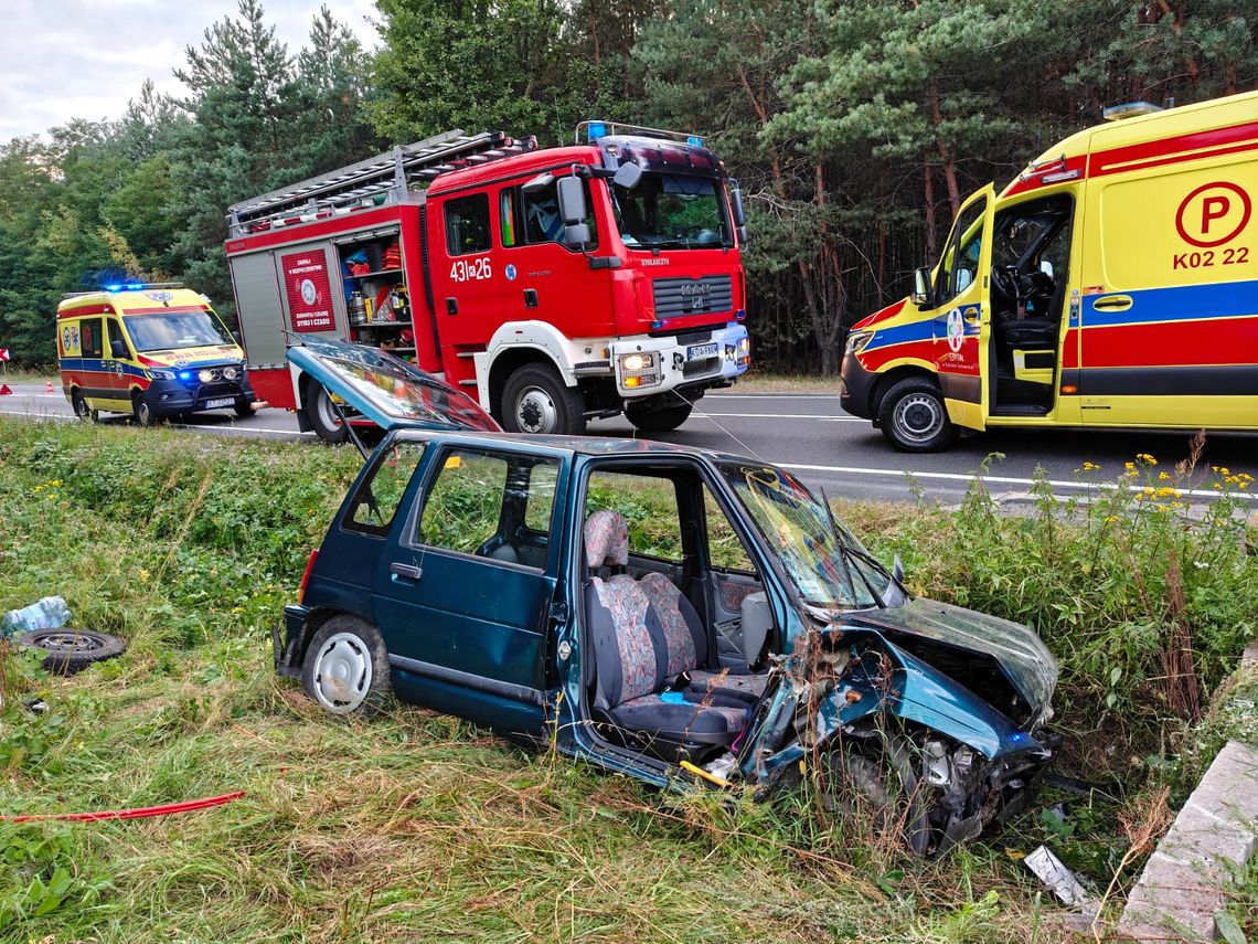 Wypadek na krajówce pod Dąbrową Tarnowską. Dwie osoby w szpitalu