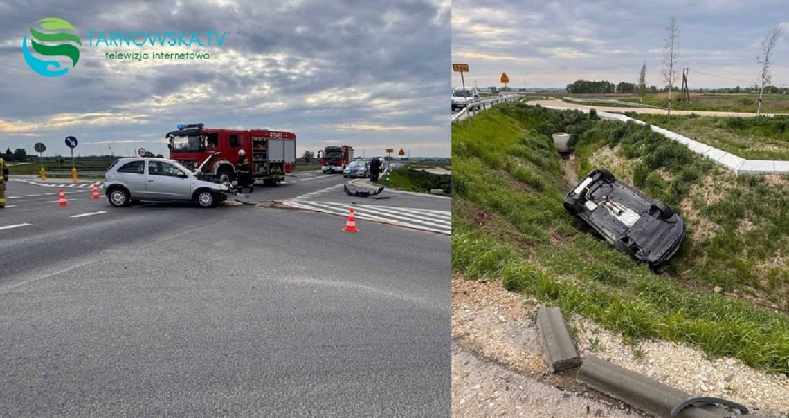 Wypadek na obwodnicy Szczurowej. Jedna osoba trafiła do szpitala