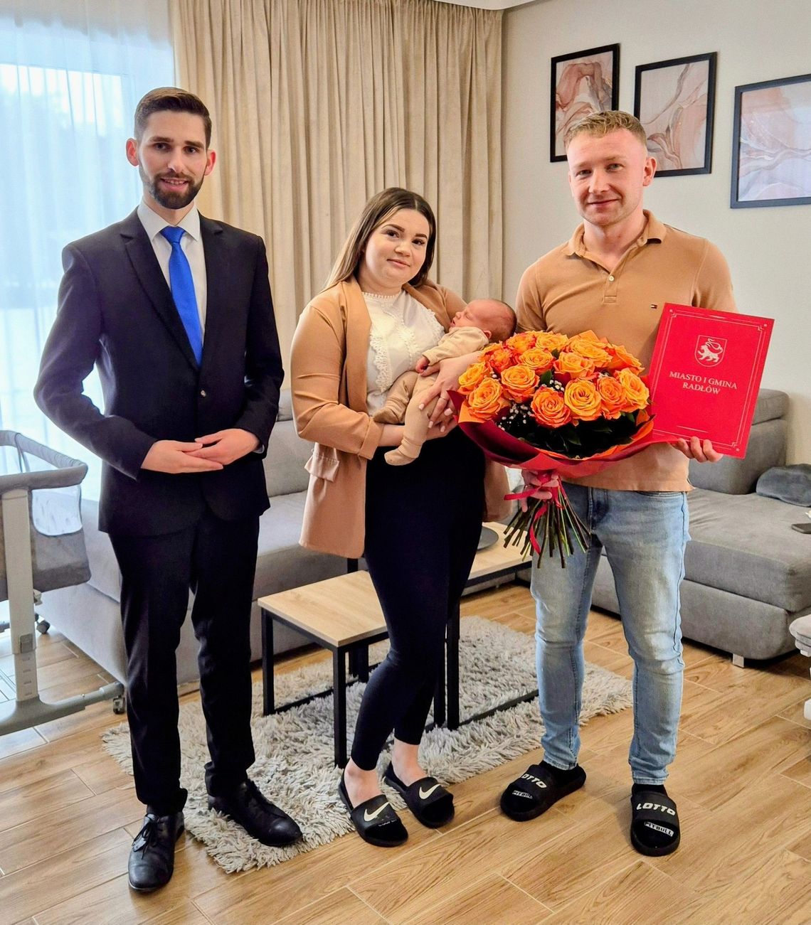 Z wizytą u pierwszego mieszkańca Gminy Radłów urodzonego w 2026 roku