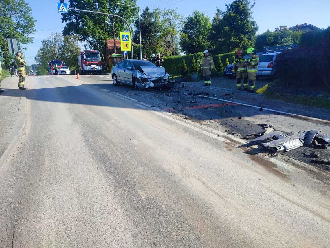 Zdarzenie drogowe w Bilczycach. Poszkodowani zostali przetransportowani do szpitali