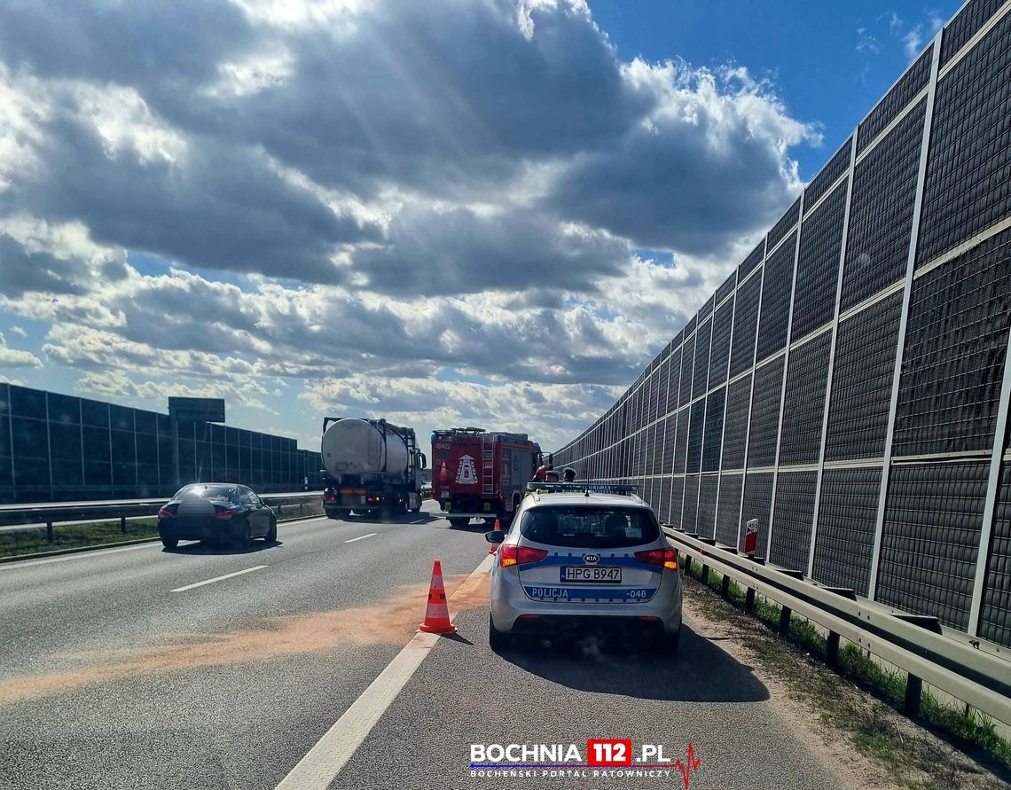 Zdarzenie z udziałem motocyklisty na A4. Interweniowały liczne służby