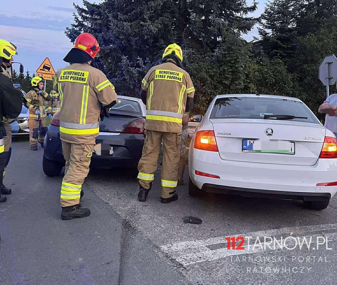 Zderzenie samochodów w Czyżowie