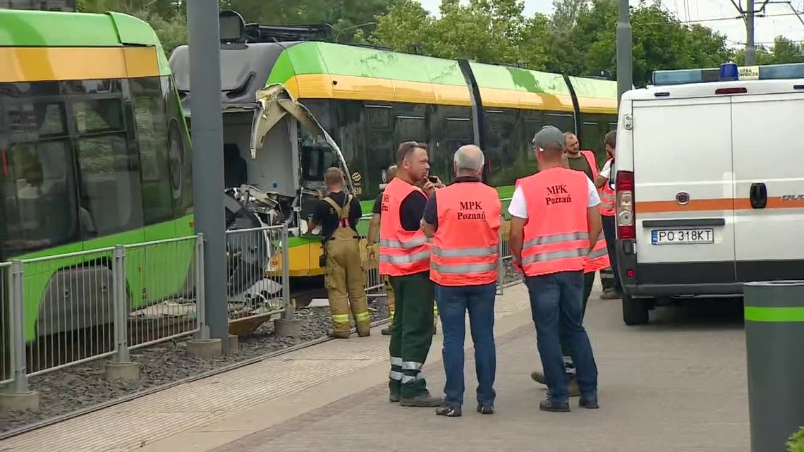 Zderzenie tramwajów w Poznaniu. Ponad 30 rannych, kilku ciężko