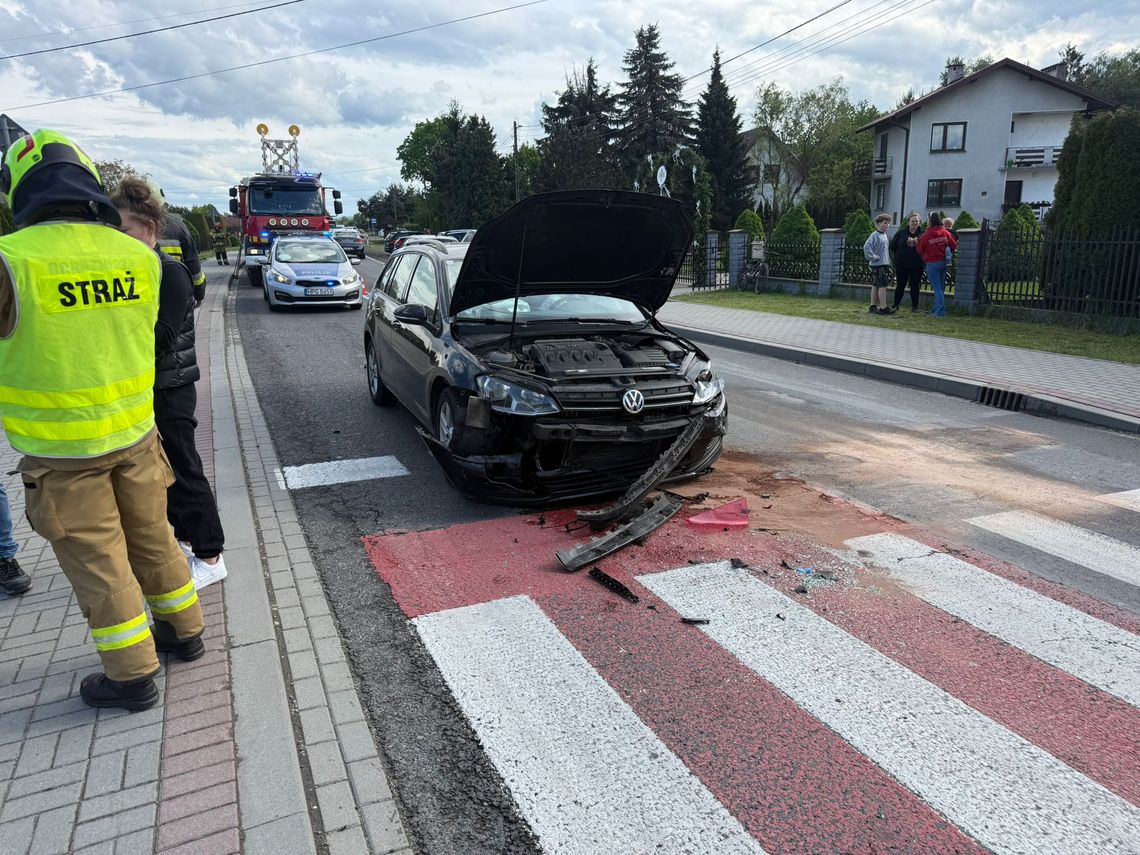 Zderzenie trzech samochodów w Niwce