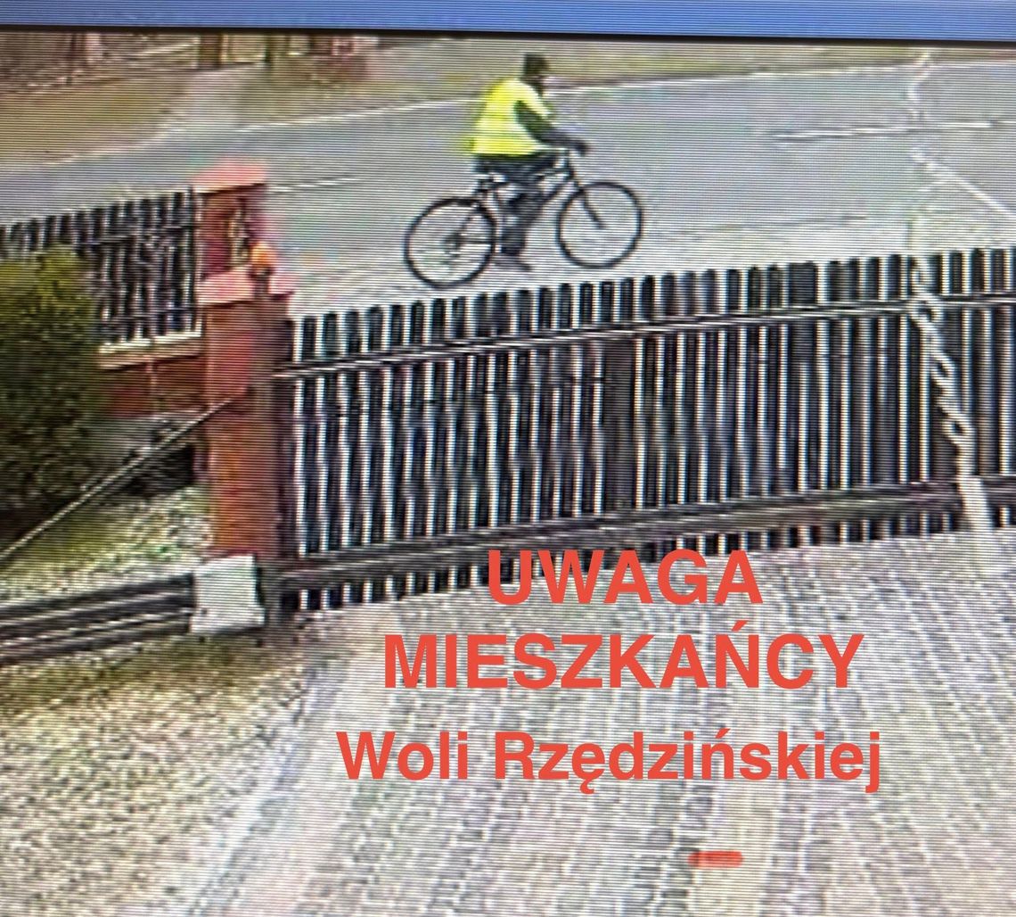 Złodziej w żółtej kamizelce i na rowerze grasuje pod Tarnowem