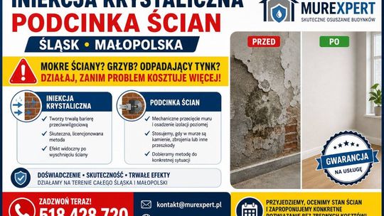 Drenaż fundamentów, izolacje osuszanie - Śląsk, Małopolska | MurExpert