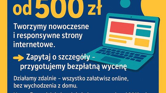 Nowoczesne strony www od 500 zł - zamów już dziś! Gotowa nawet w kilka dni!