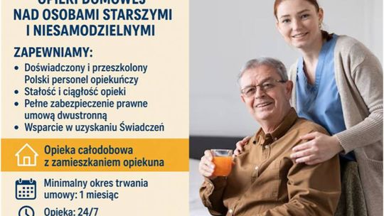 Opieka Seniora z Zamieszkaniem 24h - Zamów Opiekunkę Tarnów Cała MAŁOPOLSKA/Opiekunka 24h