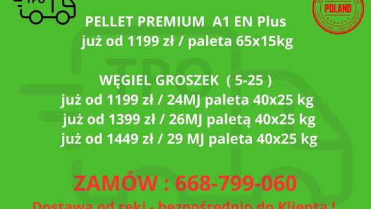 Pellet, groszek węgiel dostawa Małopolska Pellet, groszek węgiel dostawa Małopolska