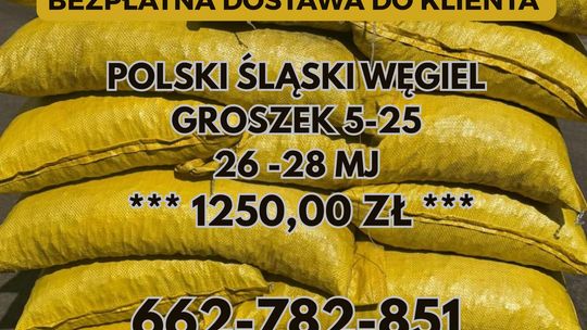 Polski węgiel transport GRATIS ! Tarnów / GROSZEK 5-25, 26-28MJ MAŁOPOLSKA