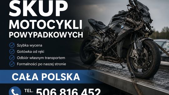 SKUP MOTOCYKLI POWYPADKOWYCH PO WYPADKU ROZBITYCH USZKODZONYCH