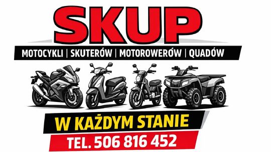 SKUP MOTOCYKLI SKUTERÓW MOTOROWERÓW QUADÓW