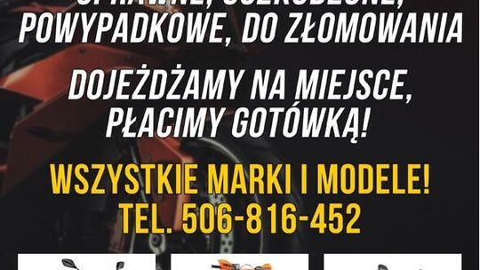SKUP MOTOCYKLI SKUTERÓW MOTOROWERÓW QUADÓW