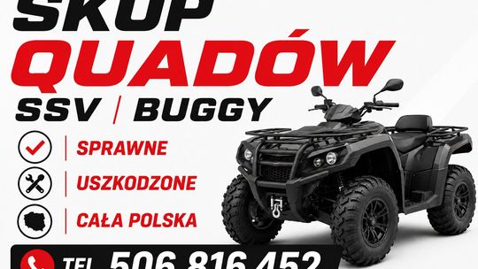 SKUP QUADÓW QUAD QUADY ATV BUGGY SSV SKUTERÓW WODNYCH ŚNIEŻNYCH