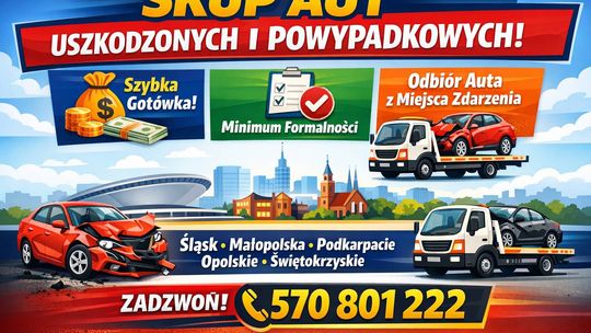 Skup samochodów powypadkowych, uszkodzonych | Odbiór lawetą