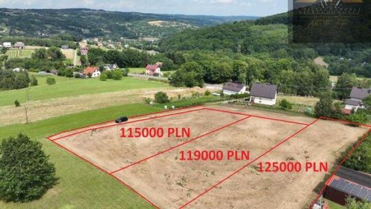 Widokowe działki w gm. Pleśna, blisko centrum.