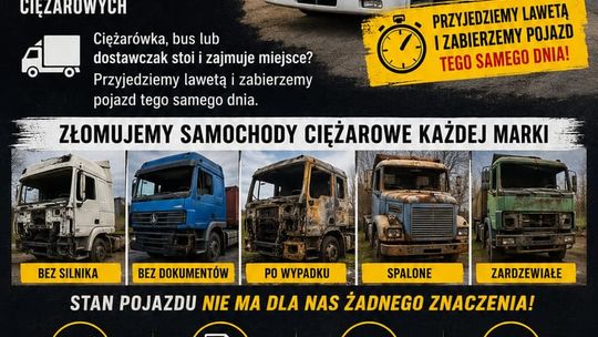 Złomowanie ciężarówek i busów | Skup pojazdów ciężarowych | Kasacja dostawczaków Śląsk i Małopolska Złomowanie ciężarówek i busów | Skup pojazdów ciężarowych | Kasacja dostawczaków Śląsk i Małopolska