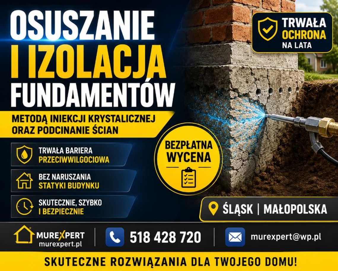 Drenaż fundamentów, osuszanie i izolacja piwnic