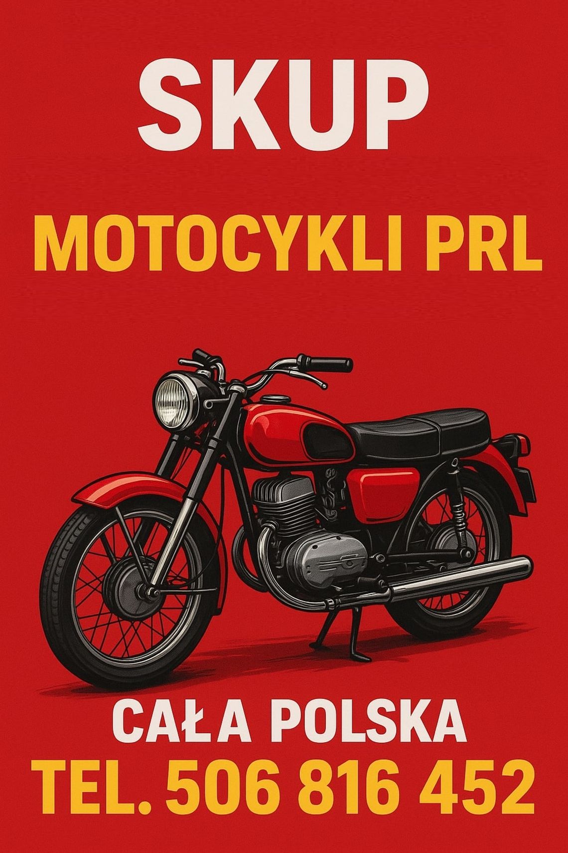 KUPIĘ- SKUP STARYCH ZABYTKOWYCH MOTOCYKLI MOTOROWERÓW MOTORÓW PRL