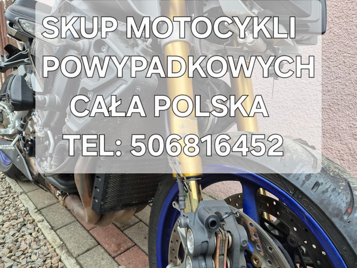 SKUP MOTOCYKLI POWYPADKOWYCH ROZBITYCH PO WYPADKU USZKODZONYCH